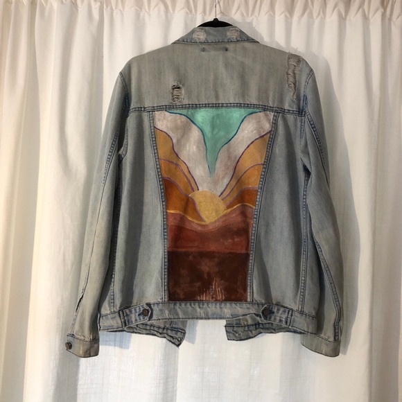 Hand painted OOAK Jackson brand Denim Jacket - Picture 1 of 7